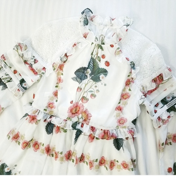 🍒NWT🍒 TED BAKER MARYAM SHIMMERY ORACLE DRESS - Picture 2 of 8